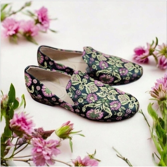 Lewit Brocade Smoking Slippers Flats Size EU 38/US 7.5 - Picture 1 of 14